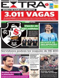Capa do jornal Extra 22/02/2022