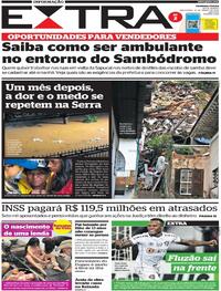 Capa do jornal Extra 22/03/2022