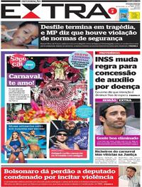 Capa do jornal Extra 22/04/2022