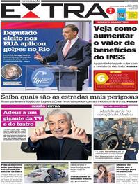 Capa do jornal Extra 22/12/2022