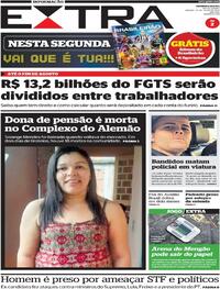 Capa do jornal Extra 23/07/2022