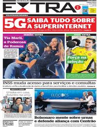 Capa do jornal Extra 23/08/2022