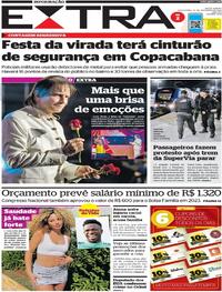 Capa do jornal Extra 23/12/2022