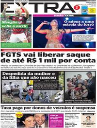 Capa do jornal Extra 24/02/2022