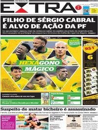 Capa do jornal Extra 24/11/2022