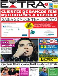 Capa do jornal Extra 25/01/2022