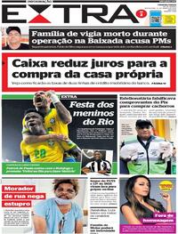 Capa do jornal Extra 25/03/2022