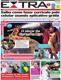 Capa do jornal Extra 25/04/2022
