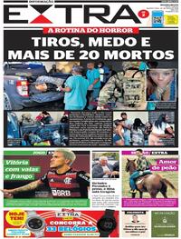 Capa do jornal Extra 25/05/2022