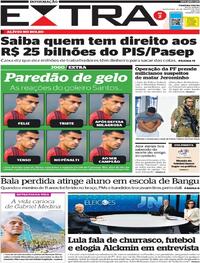 Capa do jornal Extra 26/08/2022