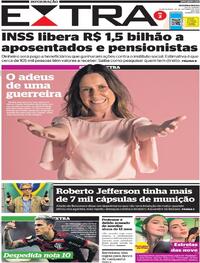 Capa do jornal Extra 26/10/2022