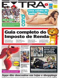 Capa do jornal Extra 27/02/2022