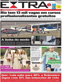 Capa do jornal Extra 27/09/2022