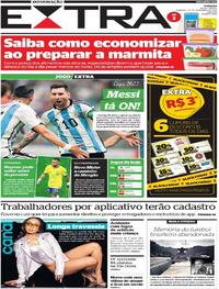 Capa do jornal Extra 27/11/2022