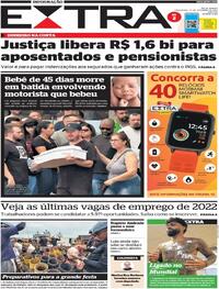 Capa do jornal Extra 27/12/2022