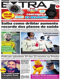 Capa do jornal Extra 28/05/2022