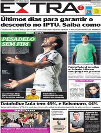 Capa do jornal Extra 28/10/2022