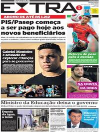 Capa do jornal Extra 29/03/2022