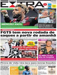 Capa do jornal Extra 29/04/2022