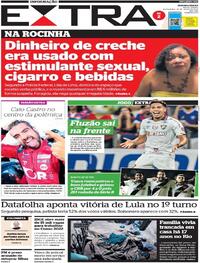 Capa do jornal Extra 29/07/2022