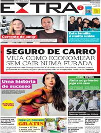 Capa do jornal Extra 30/01/2022