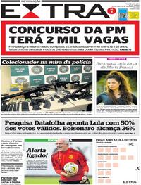 Capa do jornal Extra 30/09/2022