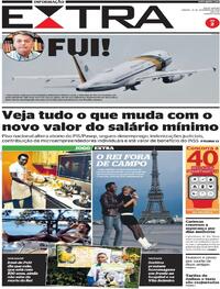 Capa do jornal Extra 31/12/2022