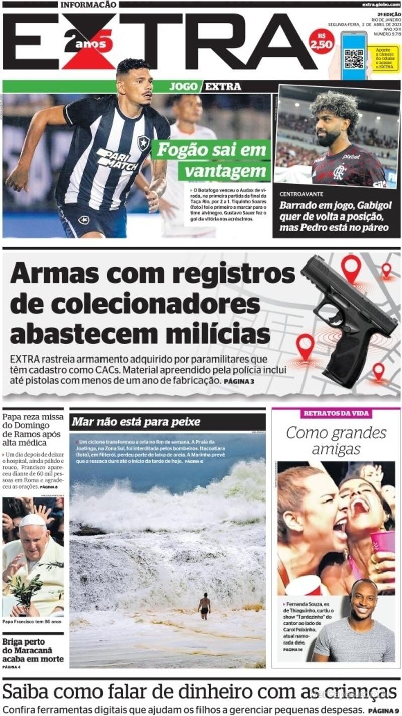 Capa Extra Segunda 13 De Fevereiro De 2023