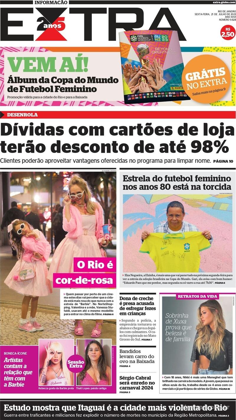 Capa Extra Domingo De Julho De