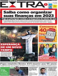 Capa do jornal Extra 01/01/2023