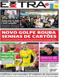 Capa do jornal Extra 01/02/2023
