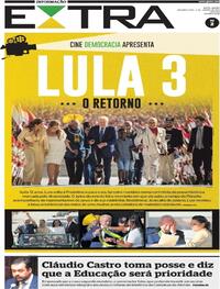 Capa do jornal Extra 02/01/2023