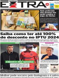 Capa do jornal Extra 02/09/2023