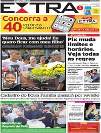 Capa do jornal Extra 03/01/2023