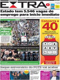 Capa do jornal Extra 04/01/2023