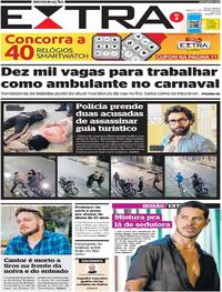Capa do jornal Extra 07/01/2023