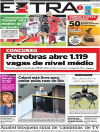 Capa do jornal Extra 10/02/2023
