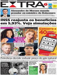 Capa do jornal Extra 11/01/2023