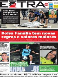 Capa do jornal Extra 11/07/2023
