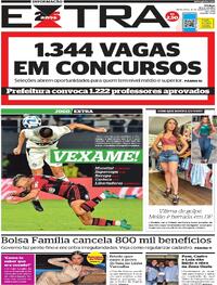 Capa do jornal Extra 11/08/2023