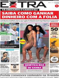 Capa do jornal Extra 12/02/2023