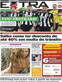 Capa do jornal Extra 12/05/2023