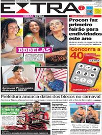 Capa do jornal Extra 13/01/2023