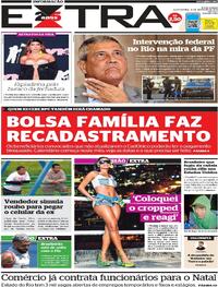 Capa do jornal Extra 13/09/2023