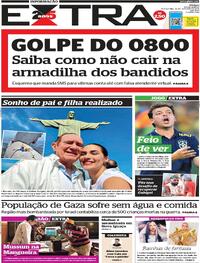 Capa do jornal Extra 13/10/2023