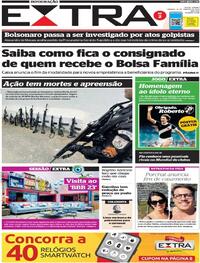 Capa do jornal Extra 14/01/2023