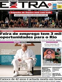 Capa do jornal Extra 14/10/2023
