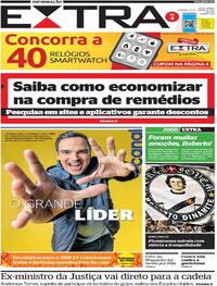 Capa do jornal Extra 15/01/2023