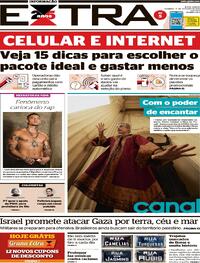 Capa do jornal Extra 15/10/2023