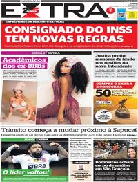 Capa do jornal Extra 16/02/2023